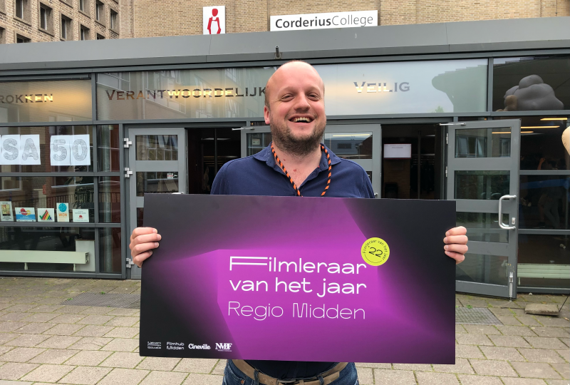 Niels Hexspoor is Filmleraar van het Jaar 2022 uit regio Midden