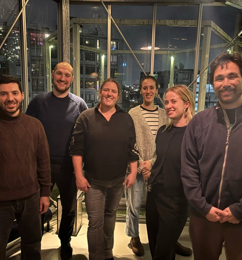 De zes regionale winnaars v.l.n.r. Tuğrul Tekir, Gijs Korenblik, Kim Taminiau, Karima Si-Ali-Baken, Roene Licht en Fabian Philippo.