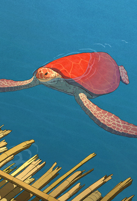 [The Red Turtle-Michael Dudok de Wit (regie)-2016-Pascal Caucheteux, Vincent Maraval, Grégoire Sorlat, Toshio Suzuki, Isao Takahata (productie)]