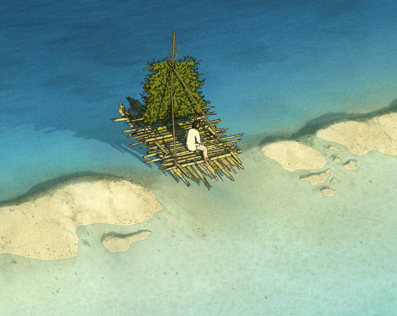 [The Red Turtle-Michael Dudok de Wit (regie)-2016-Pascal Caucheteux, Vincent Maraval, Grégoire Sorlat, Toshio Suzuki, Isao Takahata (productie)]