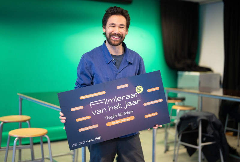 Fabian is Filmleraar van het Jaar 2025-2026 uit regio Midden